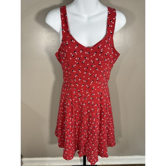 Minnie Mouse Sleeveless Dress Cutout Back 6 Vacation Disney Sundress - Picture 1 of 7